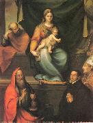 Prado, Blas del The Holy Family with Saints and the Master Alonso de Villegas Spain oil painting artist